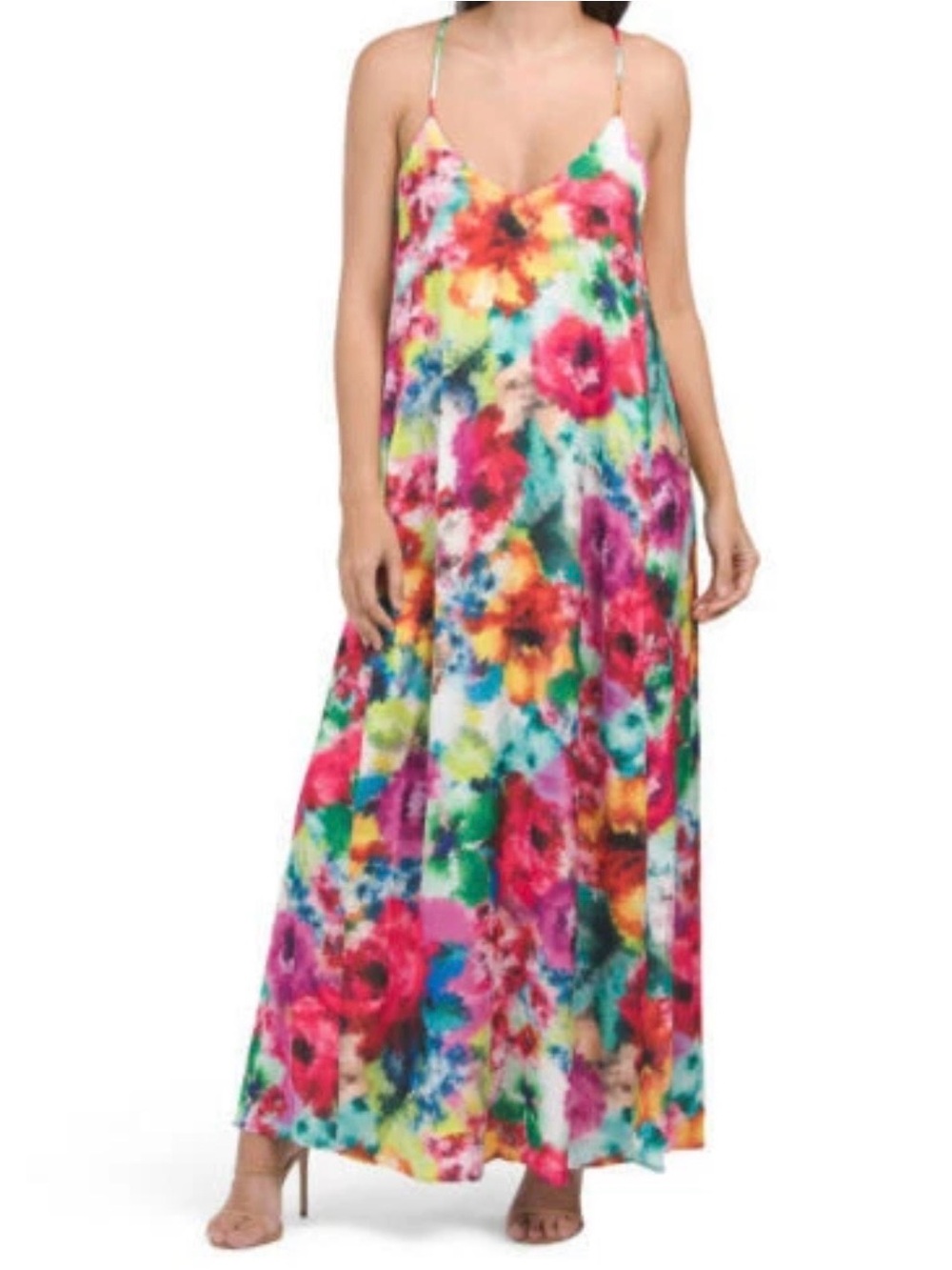 Nichole Miller Vibrant Multi-Color Floral Maxi Dress - Women